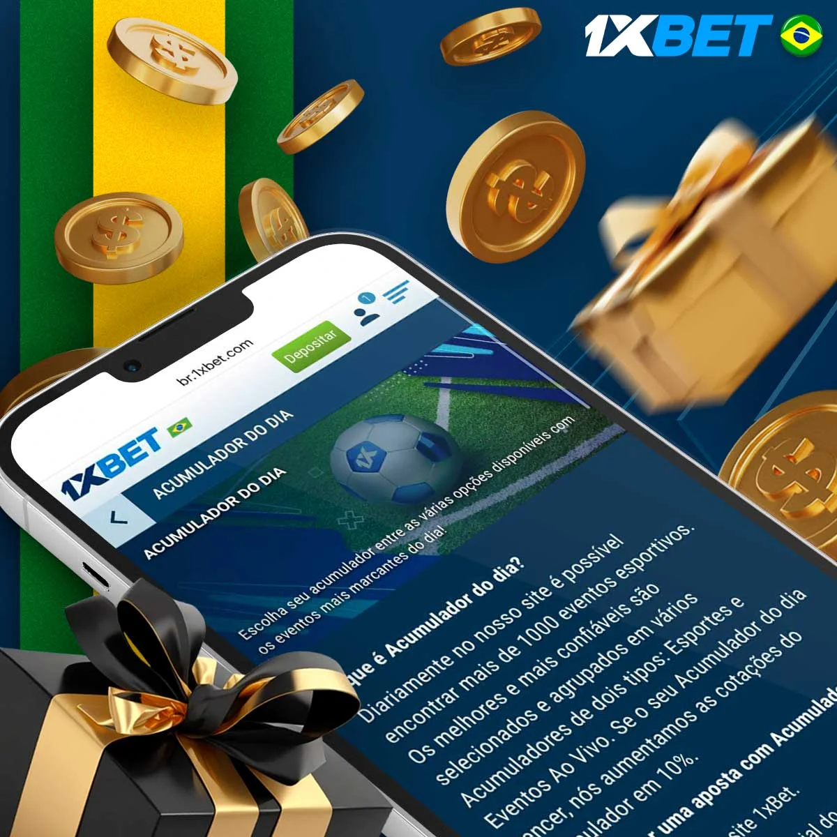 Todos os dias 1xBet oferece um acumulador do dia diferente