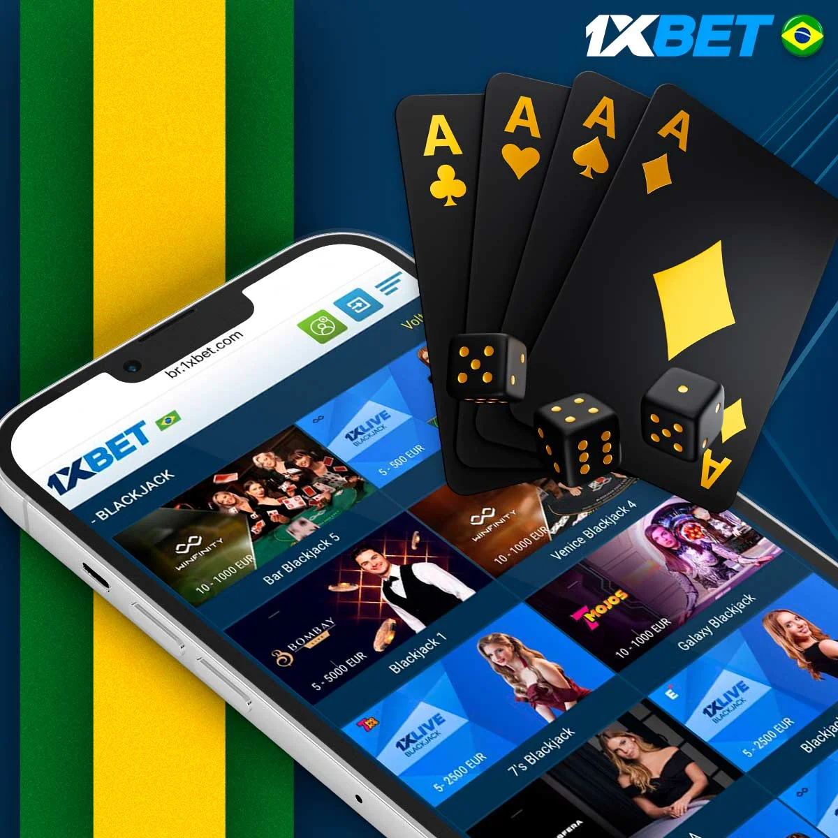 Quais são os jogos de blackjack mais populares na plataforma 1xBet?