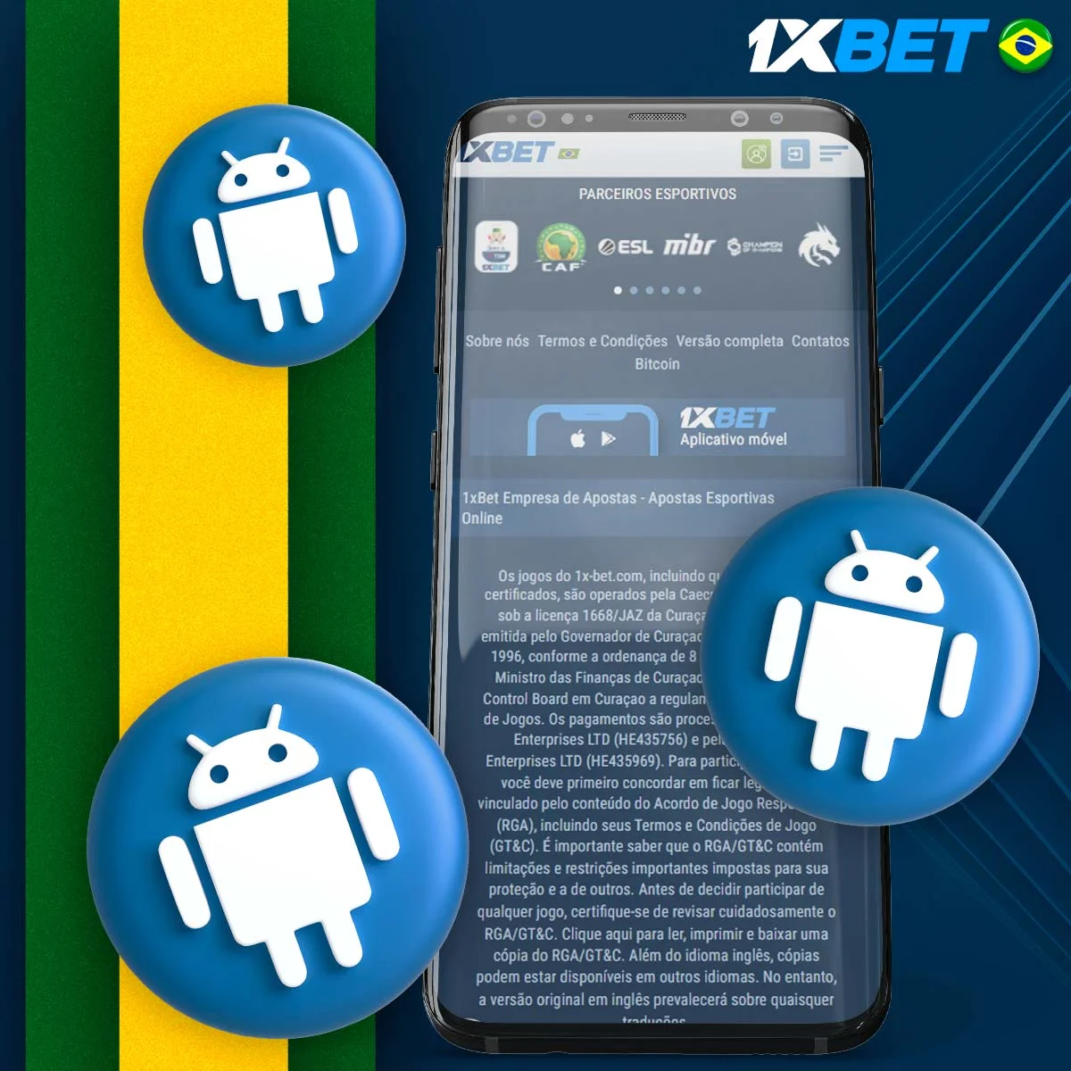 Instruções sobre como instalar a aplicação móvel 1xBet no Android