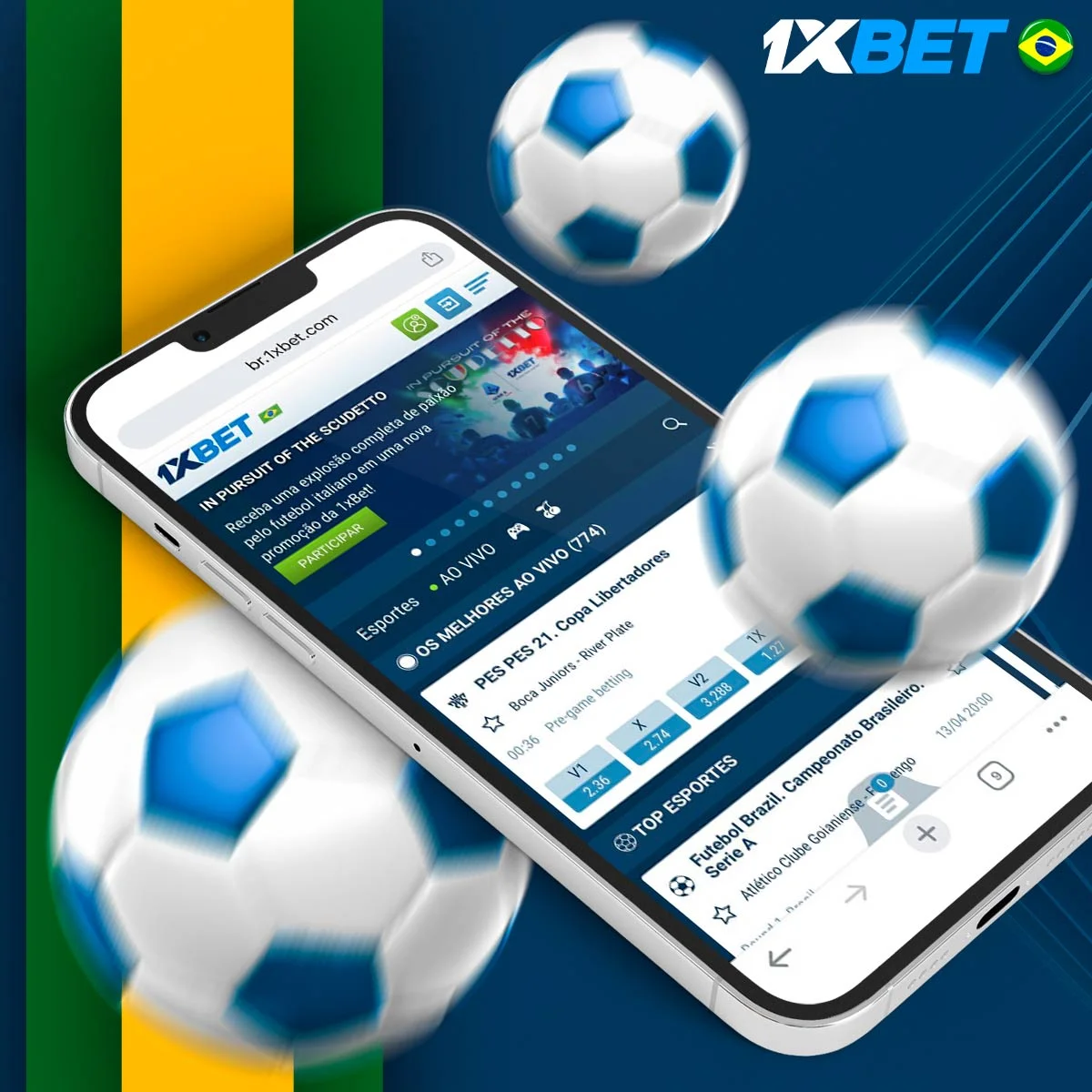 Todos os tipos de apostas na aplicação móvel 1xBet