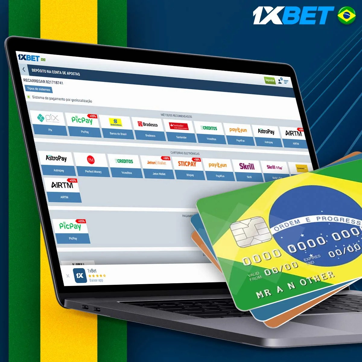 Como fazer um depósito na plataforma 1xBet?