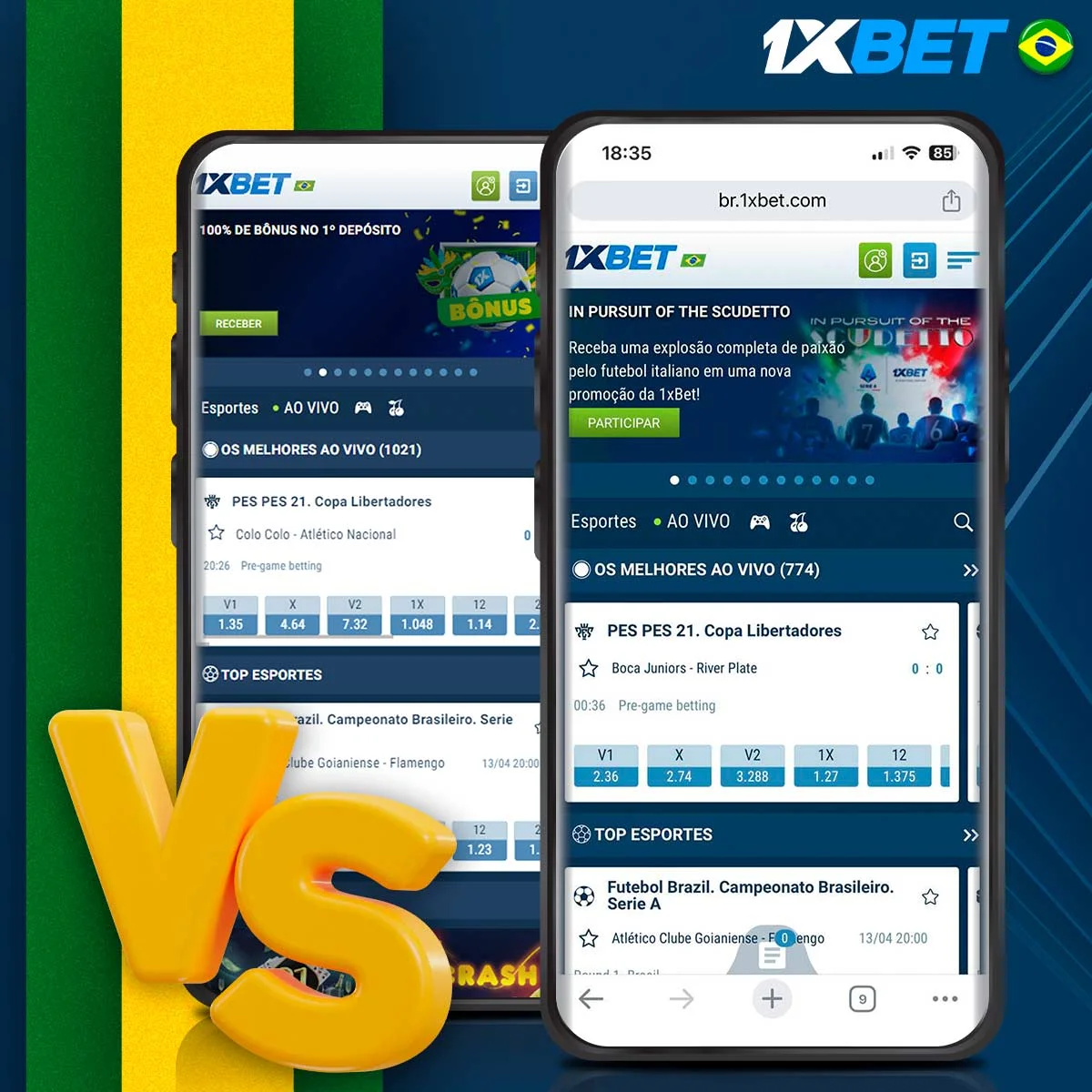 Qual é a melhor versão do 1xBet para utilizar?