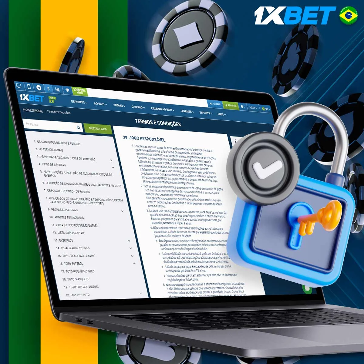 Como é que a auto-exclusão acontece no site 1xBet?